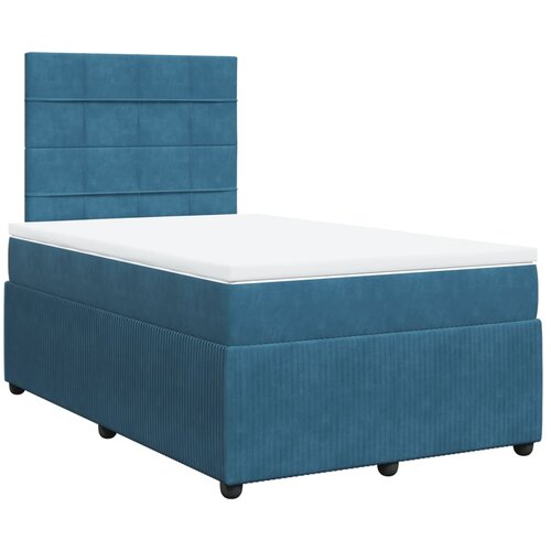 Maison Chic Box spring postelja - Vzmetna postelja z vzmetnico temno moder 120x190 cm žamet SL23369, (21890314) Cene