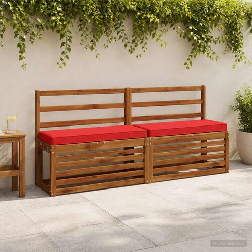  Jastučići za klupe - 2 dijela VUGHT 2 pcs 100% poliester Crvena Cene