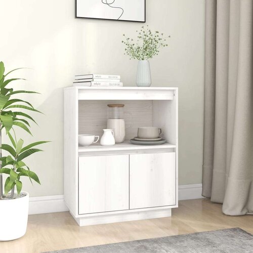  Komoda bijela 60 x 34 x 75 cm od masivne borovine Cijene