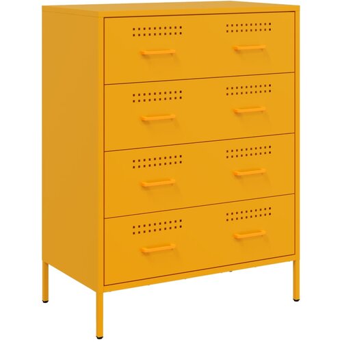 Maison Chic Komoda - Predalnik gorčično rumena 68x39x89 cm jeklo, (21715704) Slike