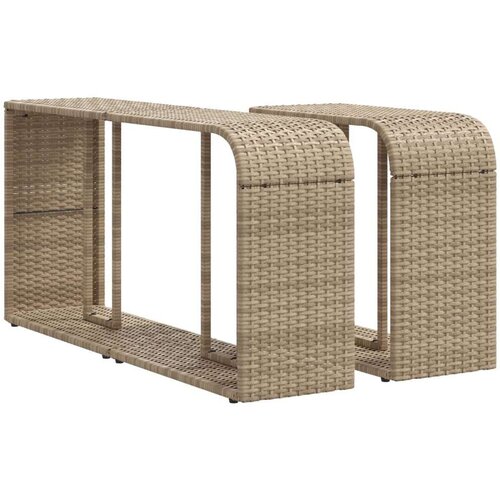 VidaXL 11-dijelni set vrtnih sofa od poliratana s jastucima bež Slike
