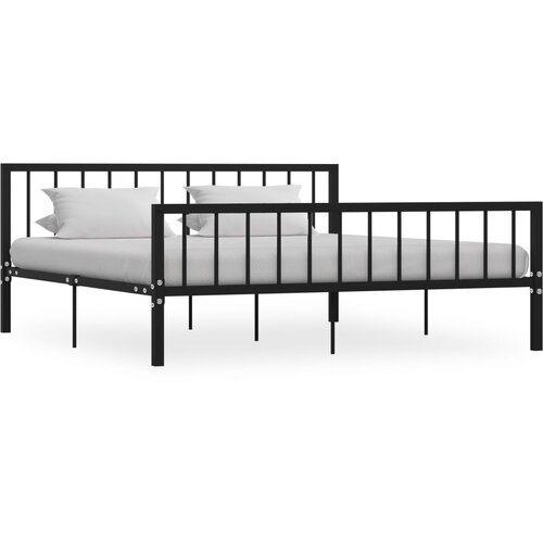 VidaXL Posteljni okvir črn kovinski 180x200 cm, (20606598) Slike
