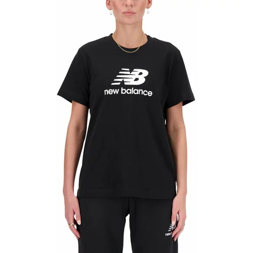 New Balance Bombažna kratka majica Sport Essentials ženska, črna barva, WT41502BK