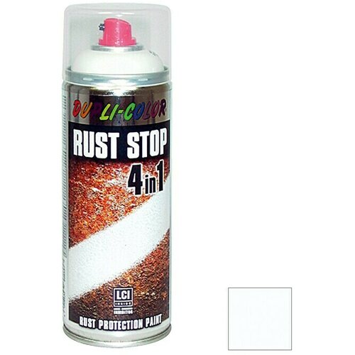 Dupli color Pr&amp;scaron;ilo proti rji 4 v 1 RAL 9010 (Bele barve, 400 ml, Svileni mat) Slike