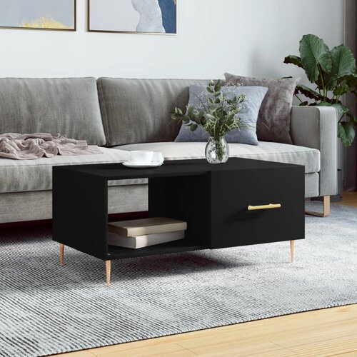 The Living Store Klubska mizica črna 90x50x40 inženirski les - Klubska Mizica, (21438044) Slike