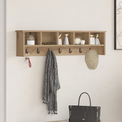 vidaXL Nadwyčajna obešalnik za plašče artisan hrast 100 x 16 x 26 cm Cene