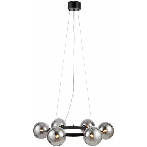 Markslöjd viseća svjetiljka s crnom konstrukcijom Circle 6L