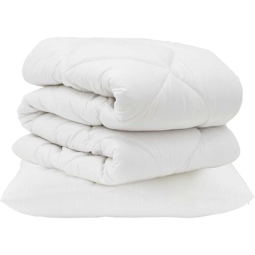  Set deka s jastukom 2 kom. Bijela Mikrovlakna Slike