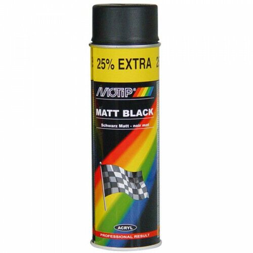 Motip boja u spreju akril crna mat Rally 500ml 04006 Slike