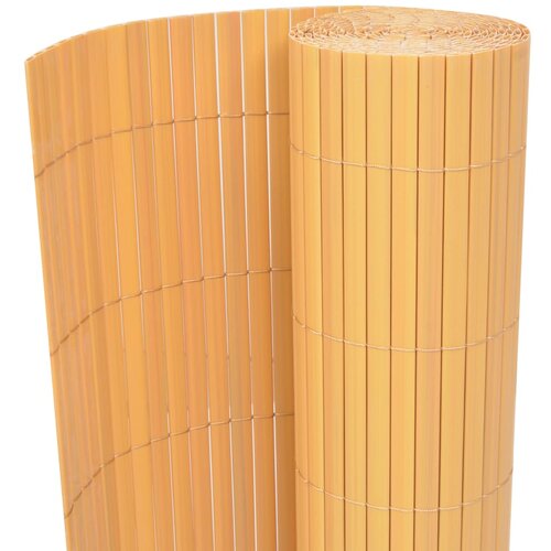 vidaXL Dvostranska vrtna ograja PVC 90x500 cm rumena Cene