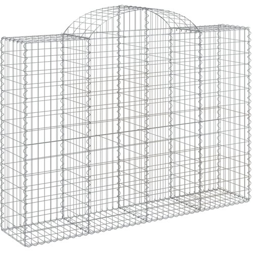  Lučne gabionske ko&amp;scaron;are 9 kom 200x50x140/160cm pocinčano željezo Slike