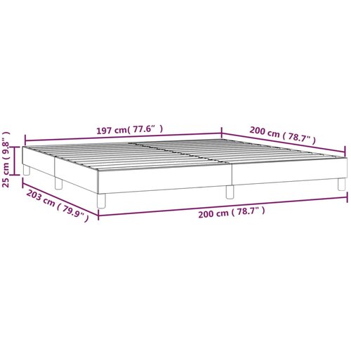  Okvir za krevet s oprugom plavi 200x200 cm od tkanine Slike