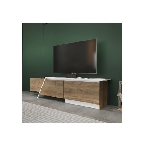 Hanah home tv polica zonas walnut white Slike