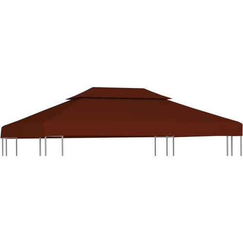 vidaXL Streha za paviljon 2-delna 310 g/m² 4x3 m terakota, (20729305) Cene