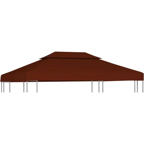 vidaXL Streha za paviljon 2-delna 310 g/m² 4x3 m terakota, (20729305)