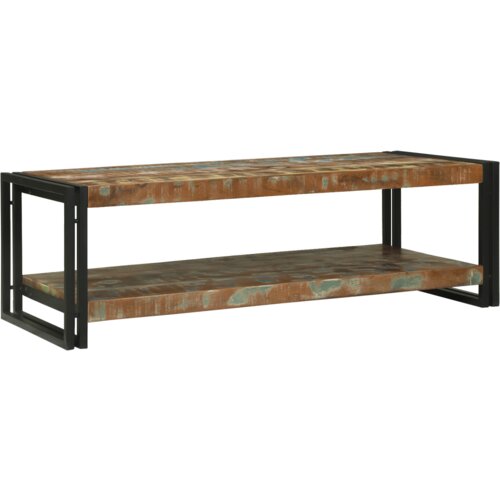 VidaXL Stolić za kavu Vi&amp;scaron;ebojni 120x50x38 cm od čvrstog drva Slike