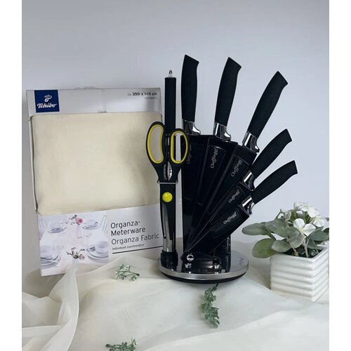  Set Tchibo stolnjak i Cheffinger set rotirajućih noževa Cene