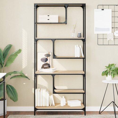  Regal za knjige boja hrasta 81 x 36 x 176 cm konstruirano drvo Cene