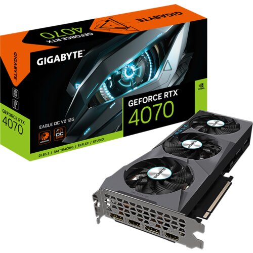 Gigabyte GeForce RTX 4070 EAGLE OC V2 12GB grafična kartica, GDDR6X 12GB/192bit, PCI-E 4.0, 1x HDMI, 3x DP, Retail - GV-N4070EAGLE OCV2-12GD Cene