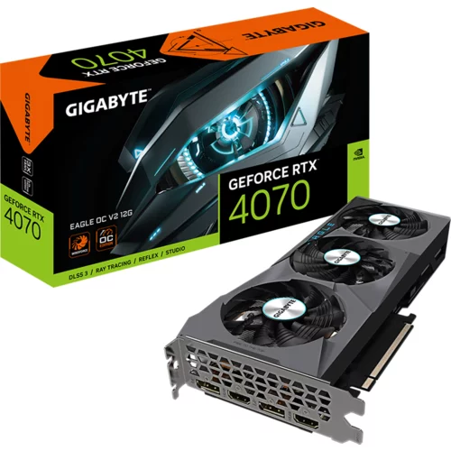 Gigabyte GeForce RTX 4070 EAGLE OC V2 12GB grafična kartica, GDDR6X 12GB/192bit, PCI-E 4.0, 1x HDMI, 3x DP, Retail - GV-N4070EAGLE OCV2-12GD