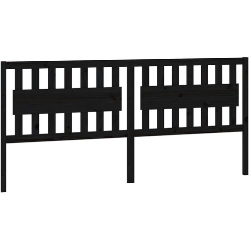 Maison Chic posteljno vzglavje - vzglavna omarica - nočna omarica črno 205,5x4x100 cm trdna borovina, (21706363) Cene