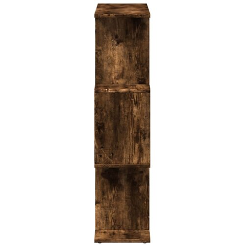 Pregrada regal za knjige 3 razina hrast 70x24x97 cm drveni Slike