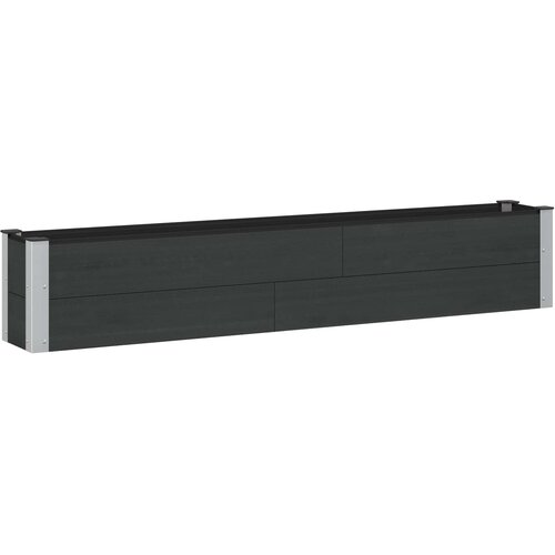 Povišena gredica - Vrtna gredica Crna 200 x 30 x 36 cm WPC i aluminij - 200 x 30 x 36 cm Crna Cene