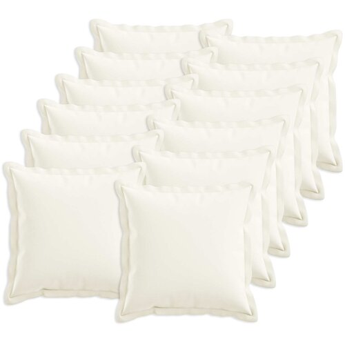  Presvlaka za jastuk 12 pcs HOUTEN Bijela 50 x 50 cm Umjetni lan Slike