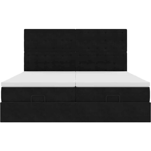 vidaXL Okvir kreveta s madracima crni 160x200cm baršunasti Cijene
