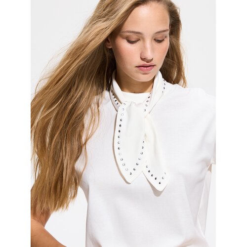Reserved LADIES` T-SHIRT & SCARF - krem Cijene