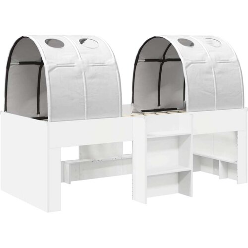  Krevet s Tunnels 4 pcs Bijela Konstruirano drvo - Bijela Slike