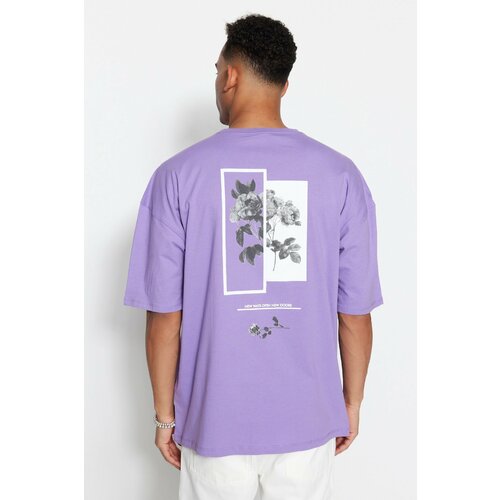 Trendyol T-Shirt - Purple - Oversize Cene
