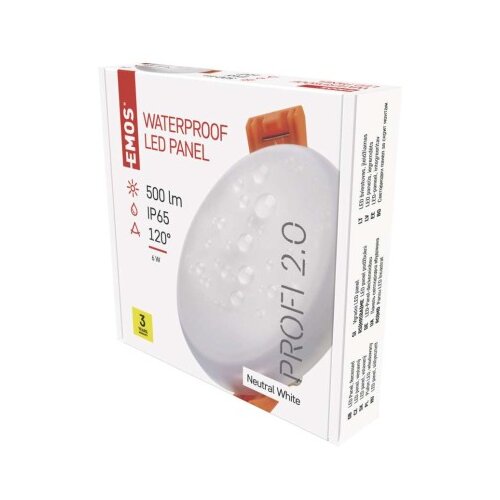  LED panel VIXXO, okrogel, bel, 6W NW, IP65, nevtralno bela Cene
