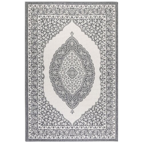 Elle Decoration Siva/kremno bela zunanja preproga 120x170 cm Gemini &amp;ndash; Slike
