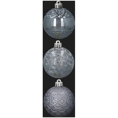 Molarem Home Set od 6 kuglica za božićno drvce &amp;ndash; 6 cm, siva Slike