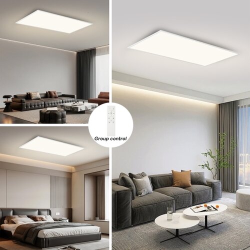  Brilagi - LED prigu&amp;scaron;iva stropna svetiljka SLIMFRAME LED/80W/230V 120x60 cm bela + daljinski upravljač Slike
