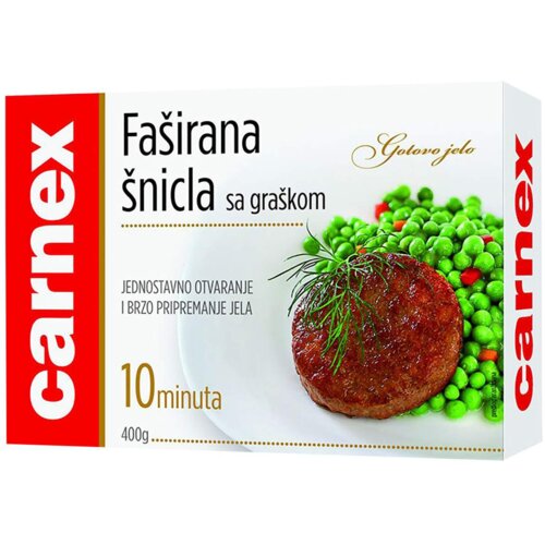 Carnex Faširana šnicla sa graškom 400g Cene