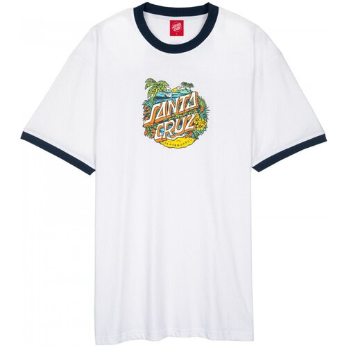 Santa Cruz Majice &amp;amp; Polo majice Aloha dot front ringer Bela Slike