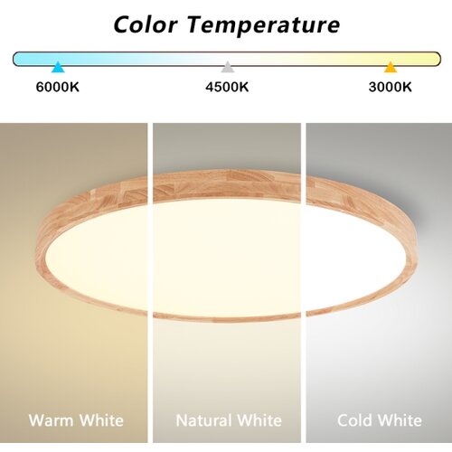  Brilagi - LED prigu&amp;scaron;iva svetiljka WOODROUND LED/70W/230V 3000-6000K &amp;Oslash; 80 cm + daljinski upravljač Slike