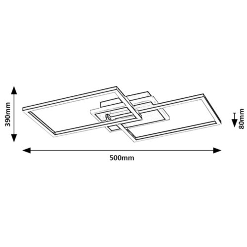 Rabalux plafonjera athelstan led 40W mat crno (71013) Slike