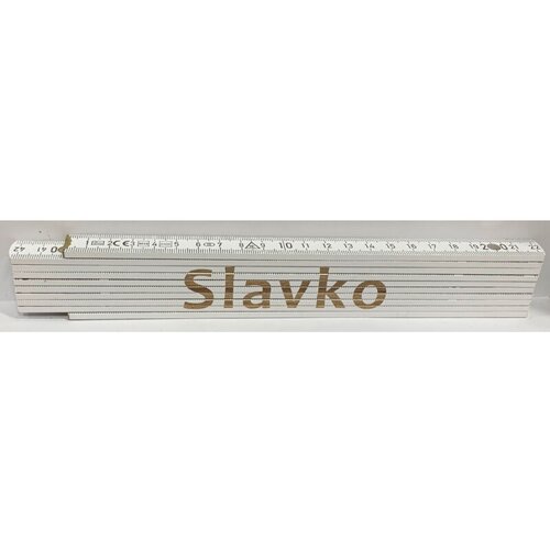 HEKA Zložljiv meter Heka (napis: Slavko, bele barve, 2 m) Cene