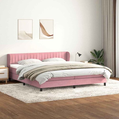 Box Spring krevet s madracima ružičasti 180x210 cm bar&amp;scaron;un Slike