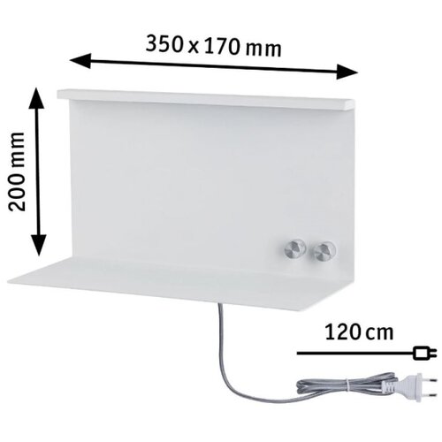PAULMANN 78919 - LED/4,5W prigu&amp;scaron;iva svetiljka sa policom i USB + LED/1,6W 230V Slike