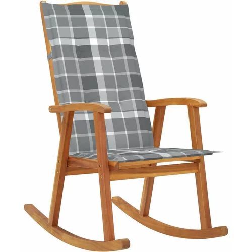  Gugalni stol z blazinami trden akacijev les, (20658215)