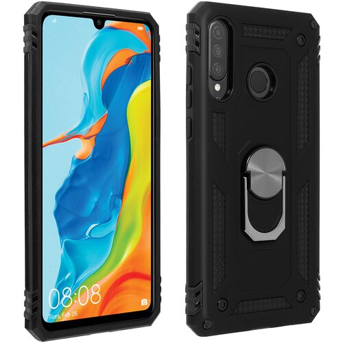 AVIZAR Etui odporen proti udarcem s kovinskim držalom za obrocke - crn str. Huawei P30 Lite, (20599841) Cene