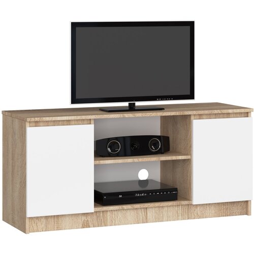 AKORD RTV KABINET 120 cm 2D 1P SONOMA / BELO, (21713921) Cene
