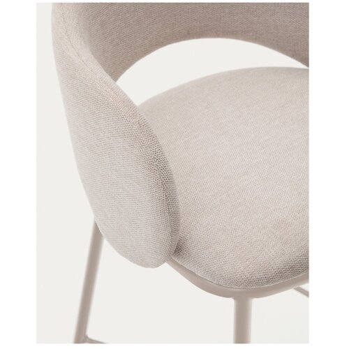 Kave Home Kremno bel barski stol (vi&amp;scaron;ina sedeža 65 cm) Maina &amp;ndash; Slike
