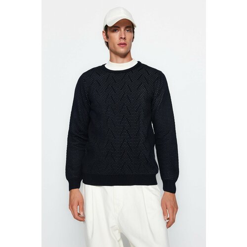 Trendyol Sweater - Dark blue - Slim fit Cene