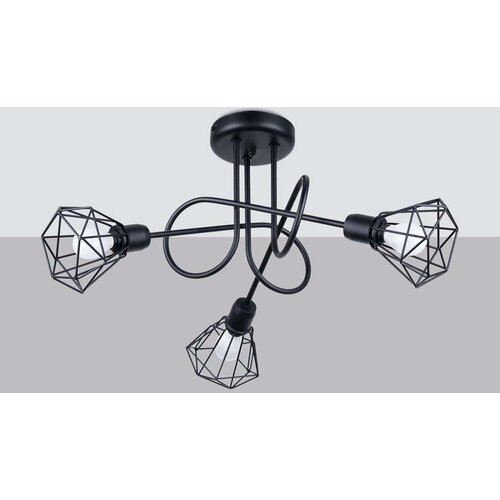  Sollux SL.1109 - Luster na &amp;scaron;tapu ARTEMIS 3xE14/40W/230V crna Slike