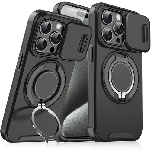 Torbica camshield ring stand za iphone 15 pro 6.1 crna Slike